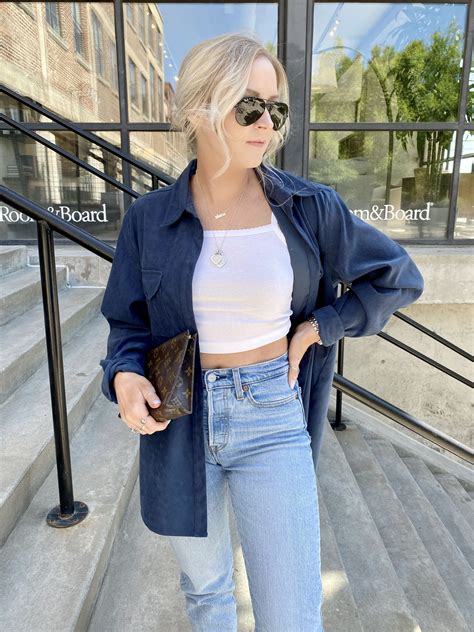 oversize shirt and jeans
